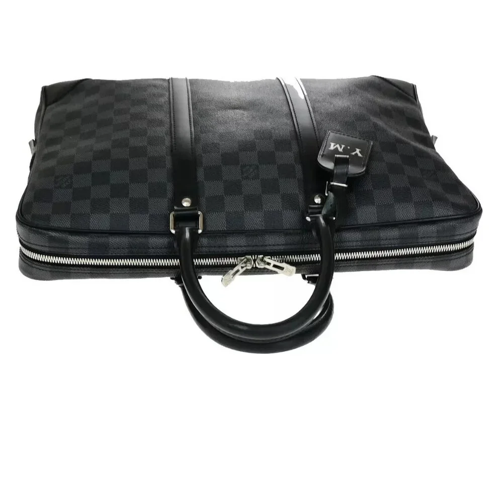 LOUIS VUITTON Porte Documents Voyage Briefcase Hand Bag Graphite